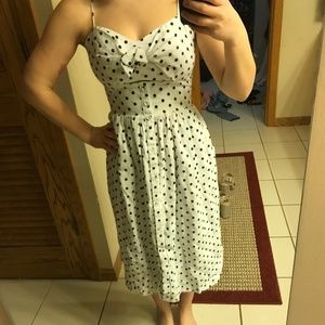 Black and White Polkadot Dress